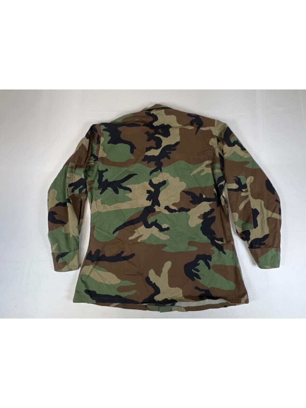 Vintage US Military Woodland Camo BDU Combat Coat Jacket Medium Regular Surplus - Picture 2 of 11